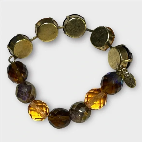 Pilgrim Faceted Bracelet in Amber Tones - Picture 3 of 6
